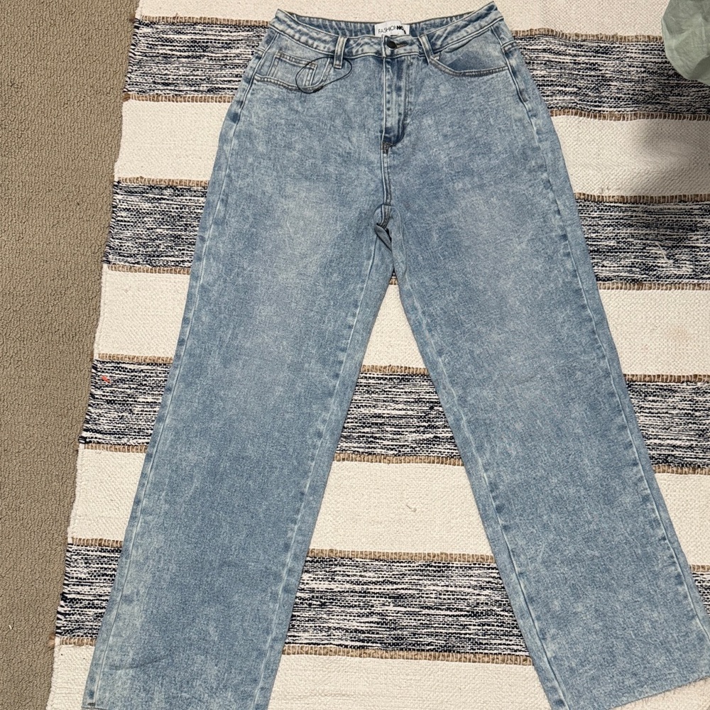 Fashion Nova Denim Blue Straight Leg Jeans